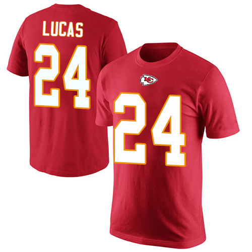 Men Kansas City Chiefs #24 Lucas Jordan Red Rush Pride Name and Number T-Shirt->nfl t-shirts->Sports Accessory